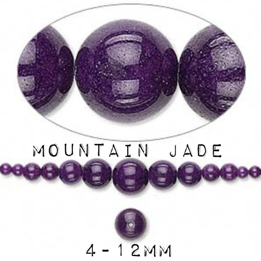 2/$20 Purple Mountain Jade Graduated Beads